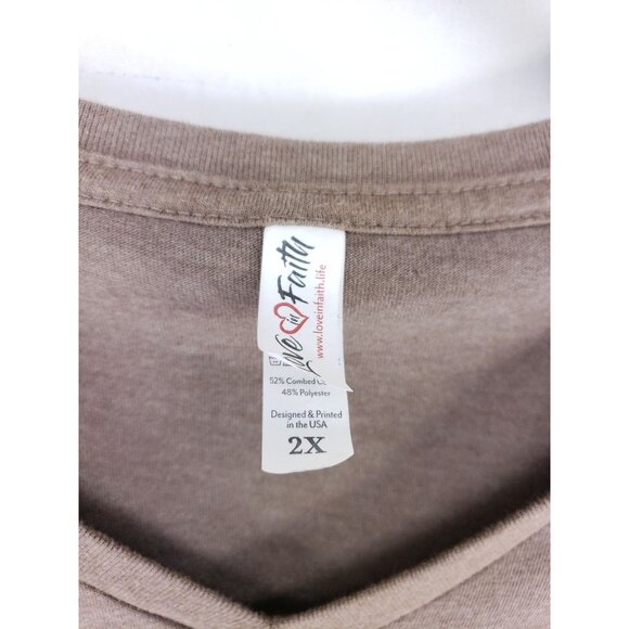 Love In Faith Christian Graphic T-Shirts Womens Size 2X - Set Of 2 - Picture 7 of 11